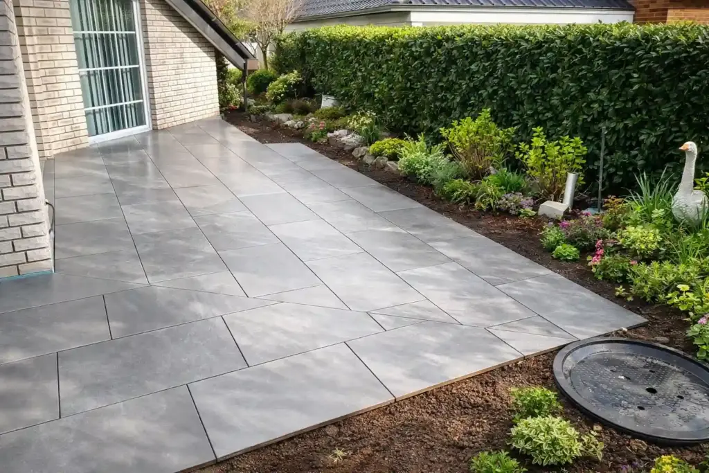 Terrasse mit Keramikplatten